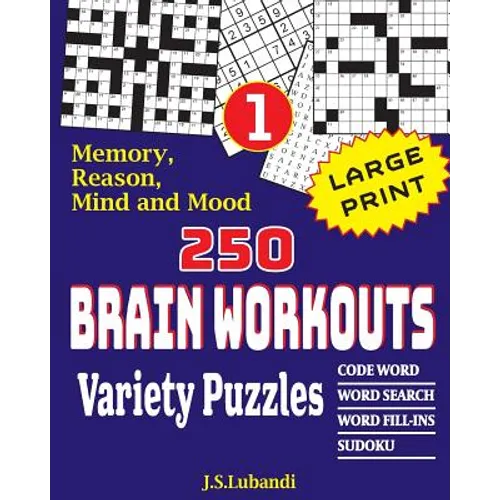 250 Brain Workouts Variety Puzzles - Paperback