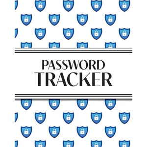 XL Large Print Password Tracker (Lock Shield Blue): 8"x10" 450+ Alphabetical Password Logbook for Easy Organization; Perfect for Seniors with its 16 p - Paperback