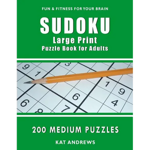 Sudoku Large Print Puzzle Book for Adults: 200 Medium Puzzles - Paperback