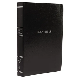 NKJV, Reference Bible, Center-Column Giant Print, Leather-Look, Black, Indexed, Red Letter Edition, Comfort Print - Imitation Leather