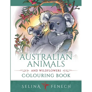 Australian Animals and Wildflowers Colouring Book - Paperback