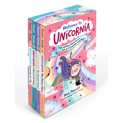 Welcome to Unicornia: Four Glittery Adventures Full of Friendship and Magic!: (Box Set of Early Chapter Readers about Unicorns) - Paperback