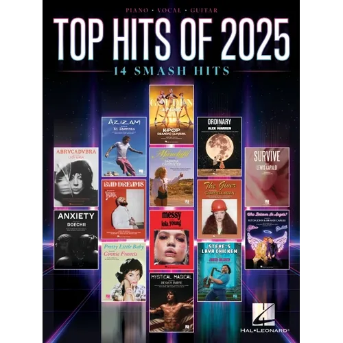 Top Hits of 2025: 14 Smash Hits Arranged for Piano, Voice, and Guitar with Full Lyrics - Paperback