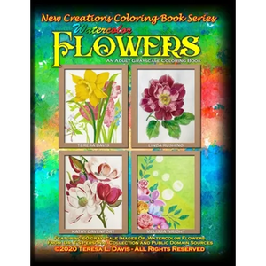 New Creations Coloring Book Series: Watercolor Flowers - Paperback