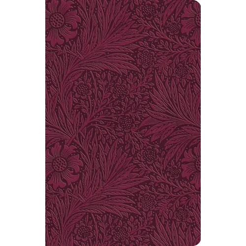 ESV Large Print Value Thinline Bible (Trutone, Raspberry, Floral Design) - Imitation Leather