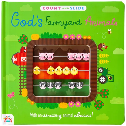 God's Farmyard Animals: A Count and Slide Book - Board Book