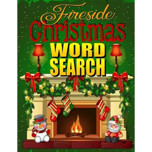 Fireside Christmas Word Search: Easy Large Print Puzzle Book for Adults & Kids: PLUS 30 Christmas Coloring Pages for Relaxation: Great Christmas Stock - Paperback