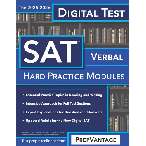 Digital SAT Verbal: Hard Modules, 2025-2026 Edition - Paperback