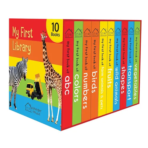 My First Library: Boxset of 10 Board Books for Kids - Hardcover