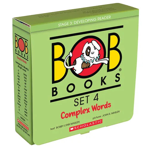 Bob Books - Complex Words Box Set of 8 Paperbacks Decodable Phonics Books, Ages 4 and Up, Kindergarten, First Grade (Stage 3: Developing Reader) - Boxed Set