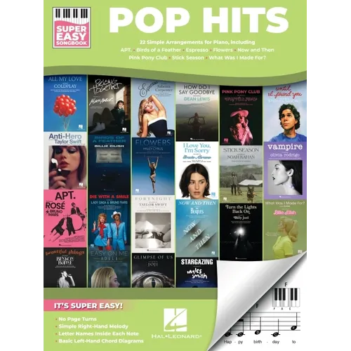 Pop Hits - Super Easy Songbook: 22 Simple Arrangements of Today's Hits with Lyrics - Paperback
