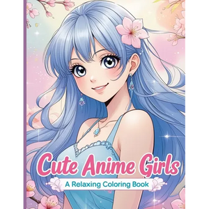 Cute Anime Girls: 40 Fun & Beautiful Pages of Cute Anime Girls for Relaxation and Creativity - Paperback