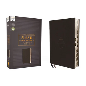 Nasb, Thinline Bible, Leathersoft, Black, Red Letter Edition, 2020 Text, Thumb Indexed, Comfort Print - Imitation Leather