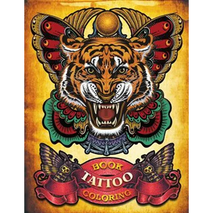 Tattoo Coloring Book: Hand-drawn set of old school Tattoos Coloring Book (Relaxing, Inspiration) - Paperback