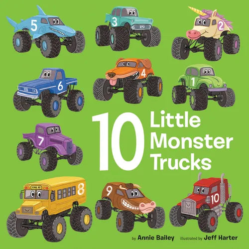 10 Little Monster Trucks - Board Book