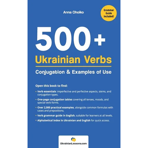 500+ Verbs Hardcover: Conjugation and Examples of Use - Hardcover