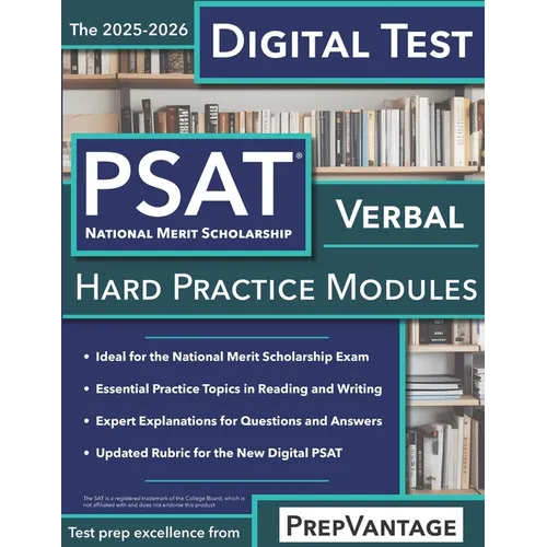 Digital PSAT/NMSQT Verbal: Hard Modules, 2025-2026 Edition - Paperback