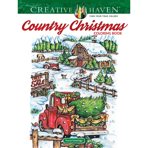 Creative Haven Country Christmas Coloring Book - Paperback