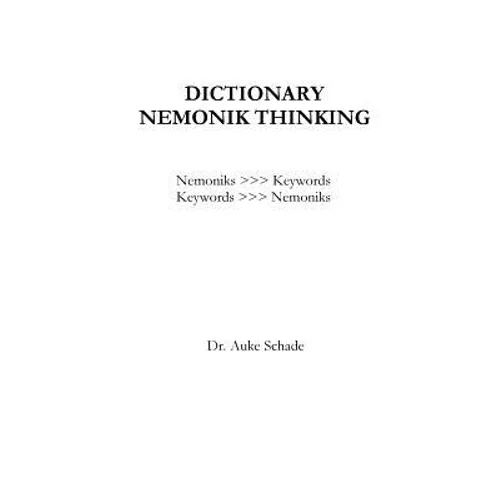 Dictionary Nemonik Thinking - Paperback