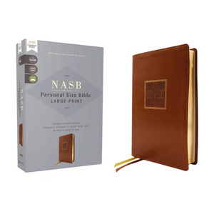 Nasb, Personal Size Bible, Large Print, Leathersoft, Brown, Red Letter, 1995 Text, Comfort Print - Imitation Leather