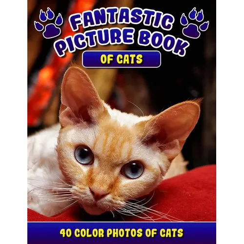 Fantastic Picture Book of Cats. 40 Color Photos of Cats: Cat Names Picture Book Gift for Adults & Seniors with Alzheimer's. - Paperback