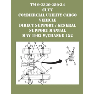 TM 9-2320-289-34 CUCV Commercial Utility Cargo Vehicle Direct Support / General Support Manual May 1992 w/Change 1&2 - Paperback