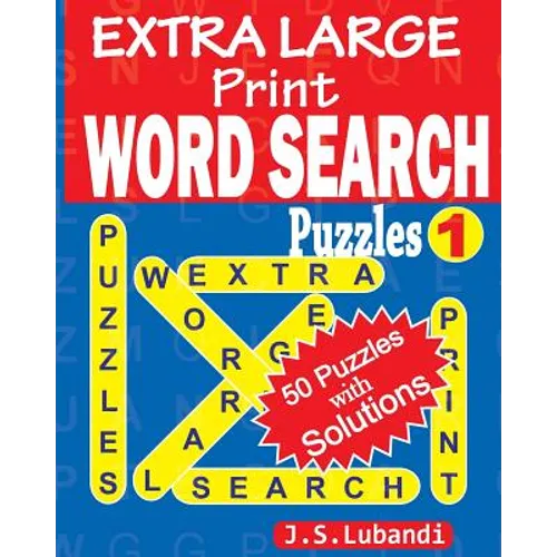 EXTRA LARGE Print WORD SEARCH Puzzles - Paperback
