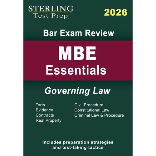 Sterling Bar Exam Review MBE Essentials: Governing Law Outlines - Paperback