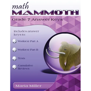 Math Mammoth Grade 7 Answer Keys - Paperback