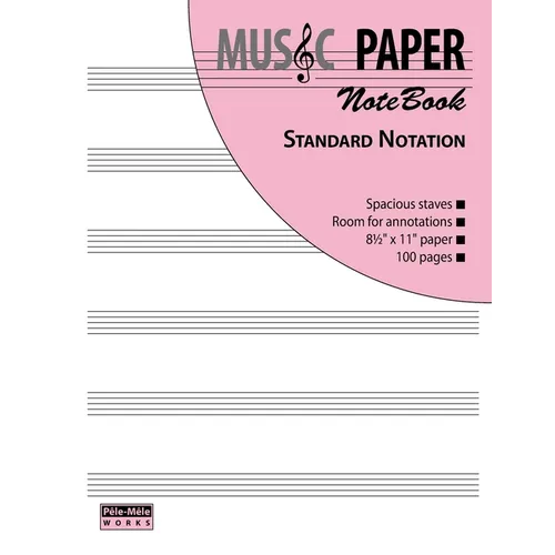MUSIC PAPER NoteBook - Standard Notation - Paperback