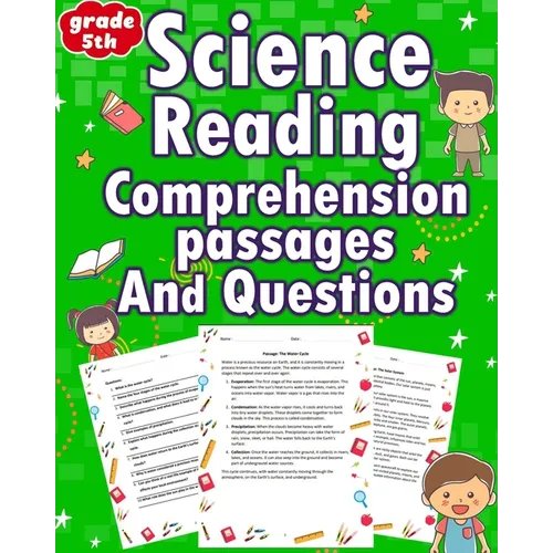 science reading comprehension passages and questions for 5th grade: Unleash 5th-grade brilliance with our mind-bending science reading passages! Excit - Paperback
