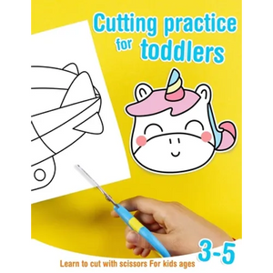 Cutting practice for toddlers - Learn to cut with scissors - For kids ages 3-5: Cutting activity book for preschoolers - Paperback
