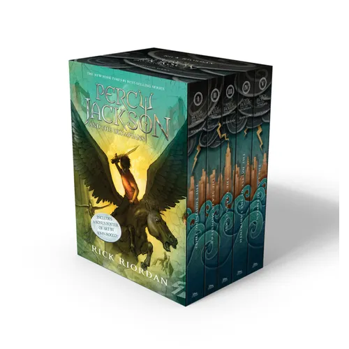 Percy Jackson and the Olympians 5 Book Paperback Boxed Set (W/Poster) - Boxed Set