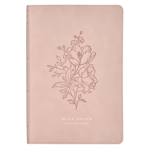 KJV Bible Thinline LP Faux Leather Trust, Pink - Leather