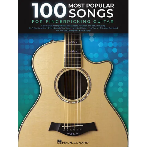 100 Most Popular Songs for Fingerpicking Guitar: Solo Guitar Arrangements in Standard Notation and T - Paperback