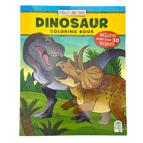 Totally Awesome Dinosaur Coloring Book with Stickers - Paperback