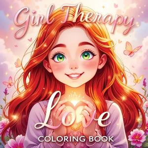 Girl Therapy Love Coloring Book: Celebrate Self-Love and Self-Care - Cute and Simple Illustrations for Relaxation and Empowering Art Activities for Ki - Paperback