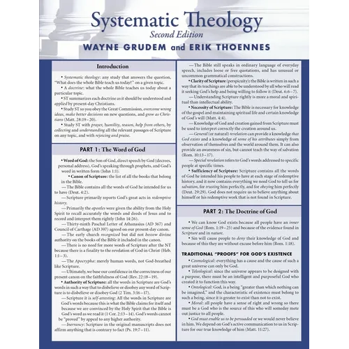 Systematic Theology Laminated Sheet