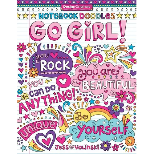 Notebook Doodles Go Girl!: Coloring & Activity Book - Paperback