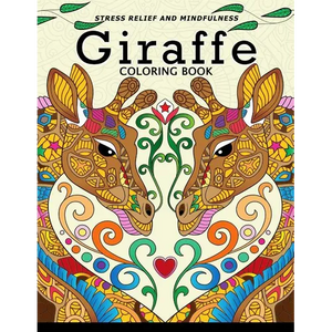 Giraffe Coloring Book: Animal Stress-relief Coloring Book For Adults and Grown-ups - Paperback