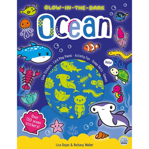 Glow-In-The-Dark Ocean Sticker Activity Book - Paperback