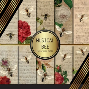 Scrapbook Paper: Musical Bees: Double Sided Craft Paper For Card Making, Origami & DIY Projects Decorative Scrapbooking Paper - Paperback