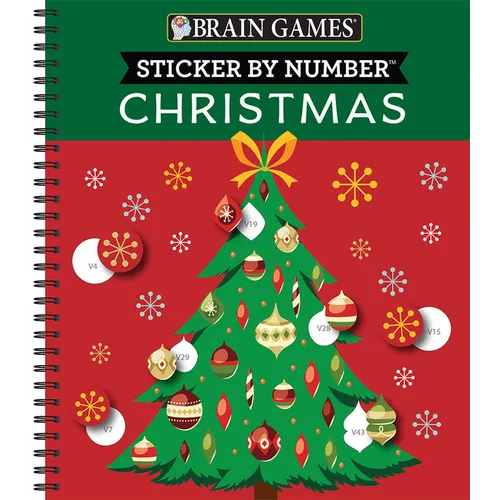 Brain Games - Sticker by Number: Christmas (28 Images to Sticker - Christmas Tree Cover): Volume 2 - Spiral