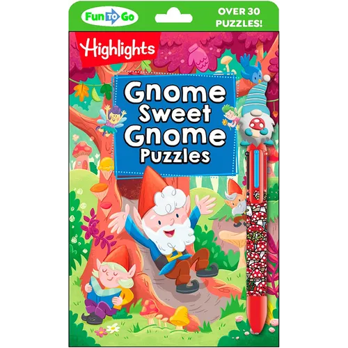 Gnome Sweet Gnome Puzzles: Magical Kids Puzzle Book with Gnomes, Fairies and Dragons, Hidden Pictures Puzzles and On-The-Go Activities for Car or Plan - Paperback