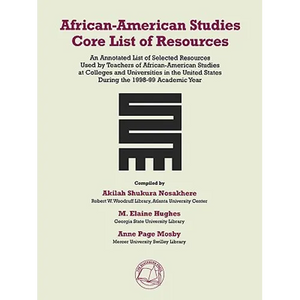 African-American Studies Core List of Resources - Paperback
