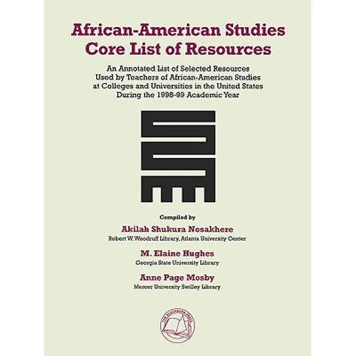 African-American Studies Core List of Resources - Paperback