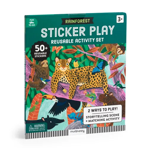Rainforest Sticker Play Reusable Activity Set - Paperback