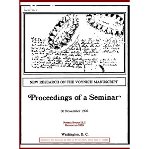 New Research on the Voynich Manuscript: Proceedings of a Seminar - Hardcover