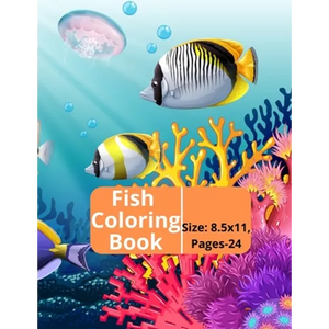 Fish Coloring Book: Kids and Adults Creative Fish Coloring Book. - Paperback