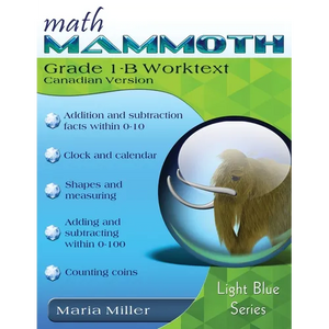 Math Mammoth Grade 1-B Worktext (Canadian Version) - Paperback
